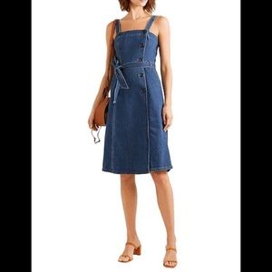J.Crew Trench Blue Denim strapless fitted dress size 6
